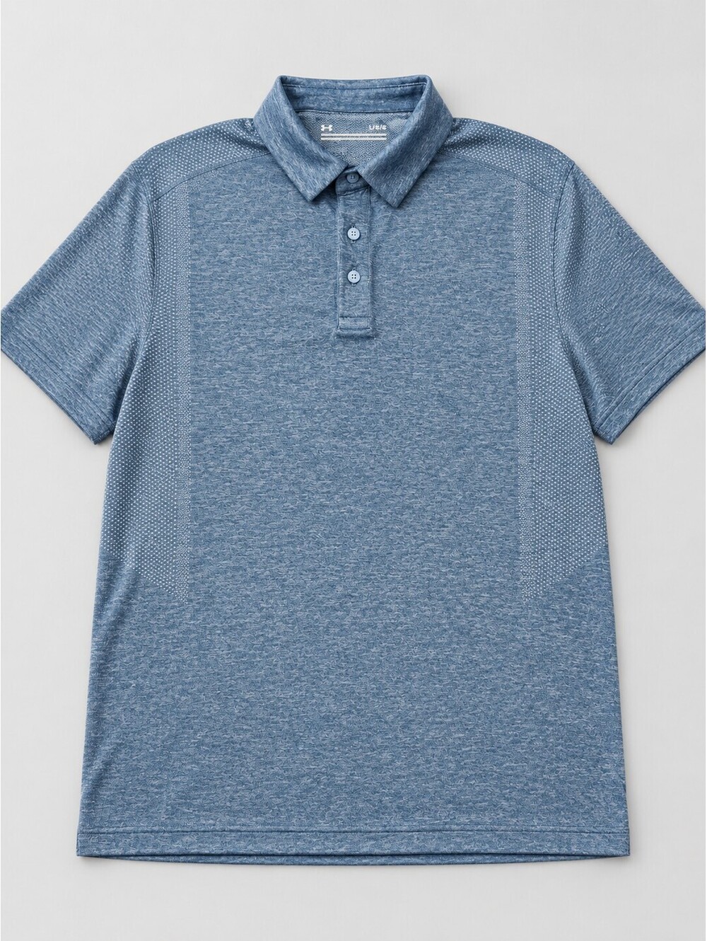 Under Armour Men's Large Blue Heather Loose Fit Performance Golf Polo